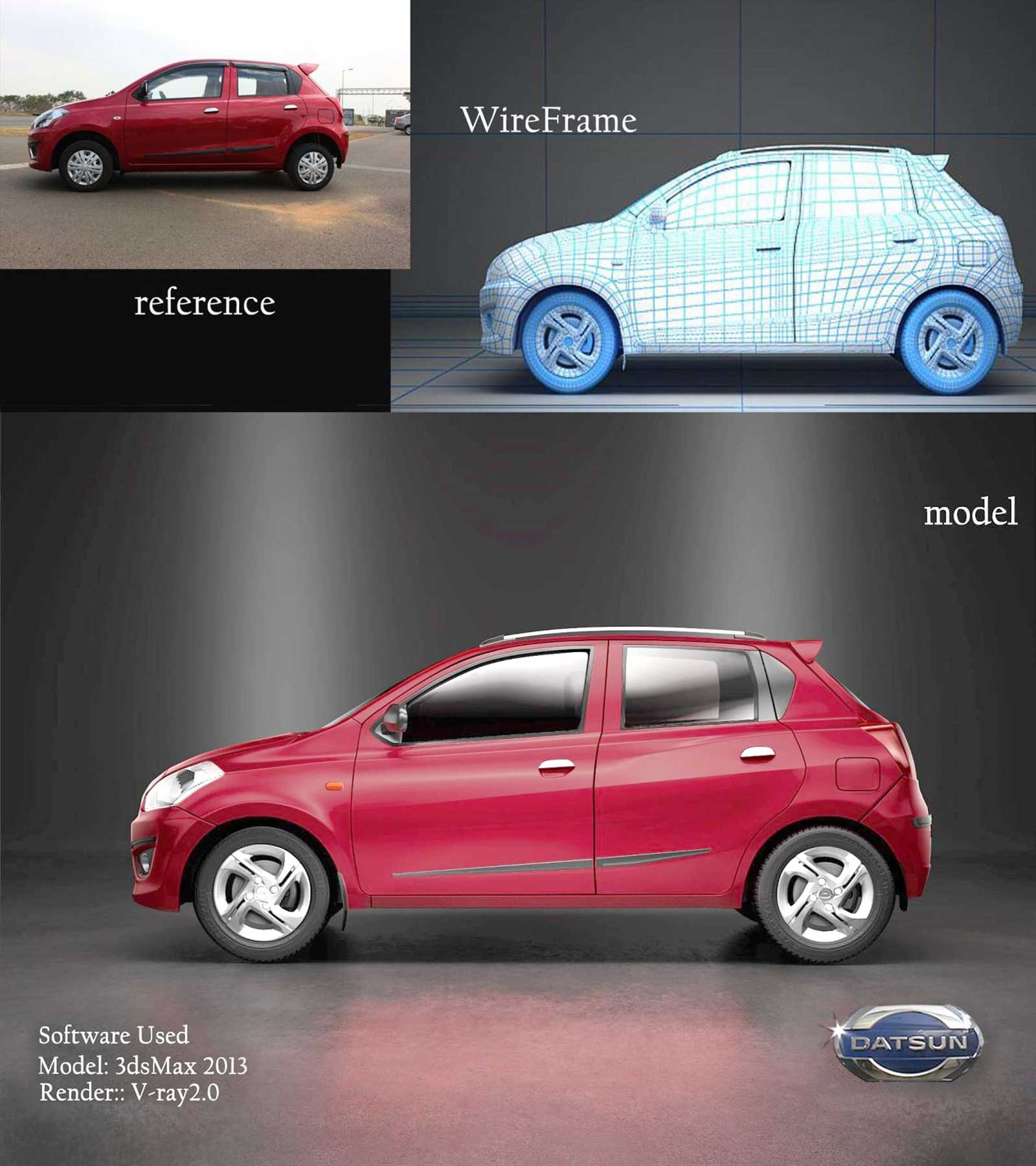 Datsun - Wireframe & CAR Model Design